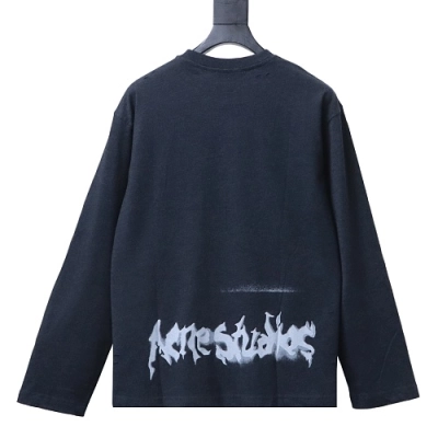 ACNE STUDIOS 26ss Gothic Printed Letter Long-Sleeve Black 02