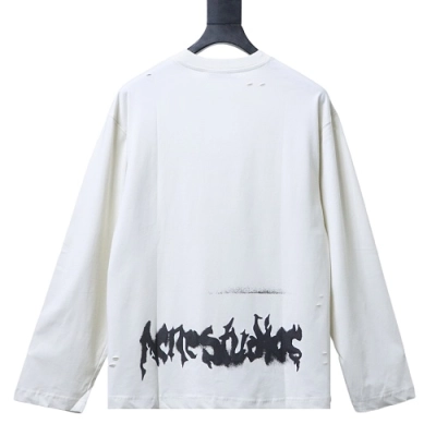 ACNE STUDIOS 26ss Gothic Printed Letter Long-Sleeve White 02
