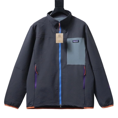 Patagonia R1 Air Zip Neck Logo Jacket Grey 01