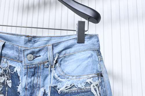 ACNE Optical illusion print distressed jeans