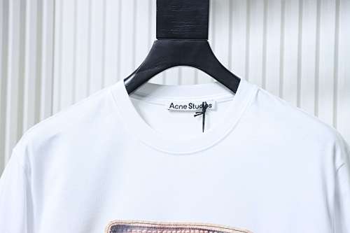 Acne Studios 2026 Retro Bow Print Embroidered T-shirt