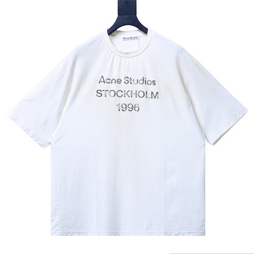 Acne Studios Cotton Linen Distressed T-Shirt