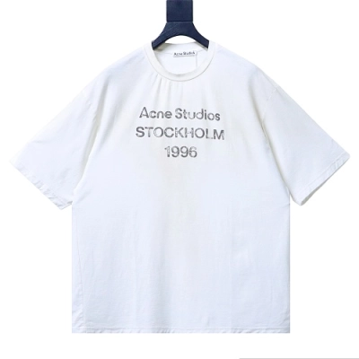 Acne Studios Cotton Linen Distressed T-Shirt 01