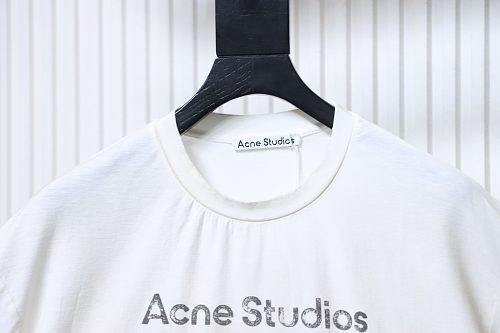 Acne Studios Cotton Linen Distressed T-Shirt