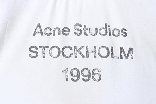 Acne Studios Cotton Linen Distressed T-Shirt