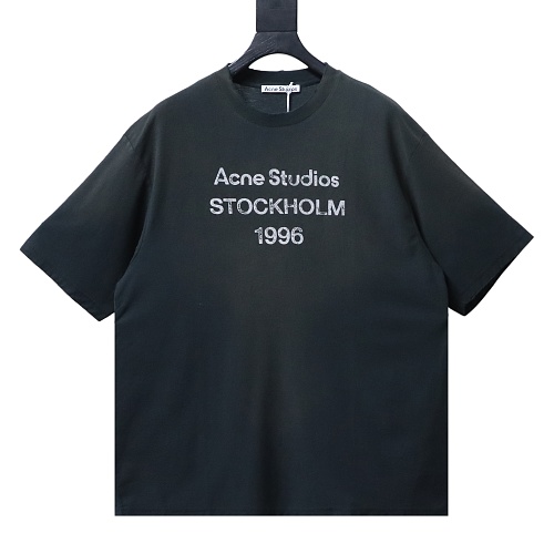 Acne Studios Cotton Linen Distressed T-Shirt