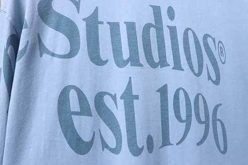 ACNE STUDIOS Letter Print Long-Sleeve Blue