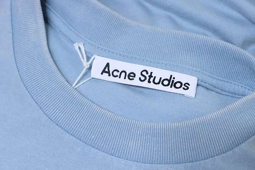 ACNE STUDIOS Letter Print Long-Sleeve Blue