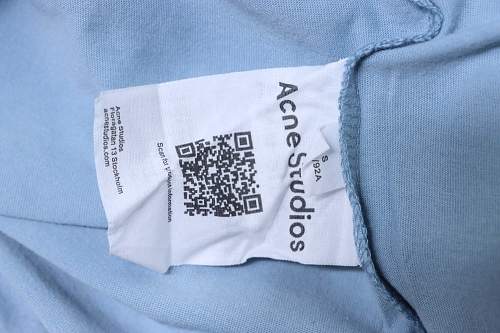 ACNE STUDIOS Letter Print Long-Sleeve Blue