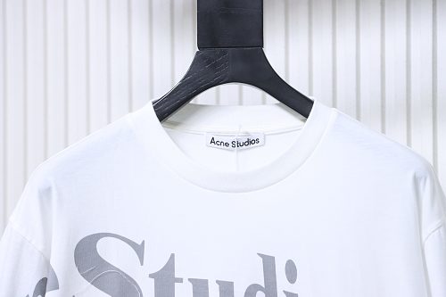 ACNE STUDIOS Letter Print Long-Sleeve White