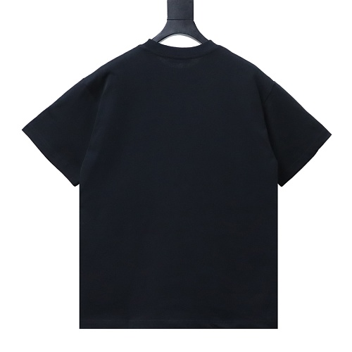 Acne Studios Pocket 1996 Letter Print Distressed T-Shirt Black