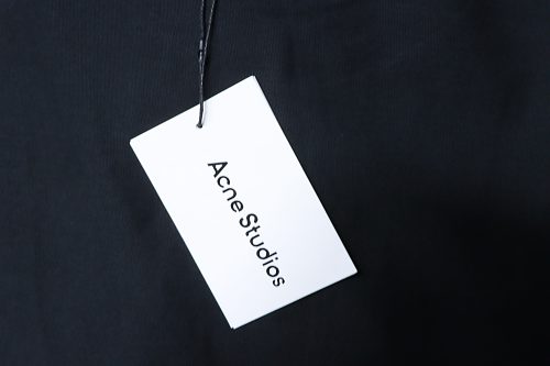 Acne Studios Pocket 1996 Letter Print Distressed T-Shirt Black