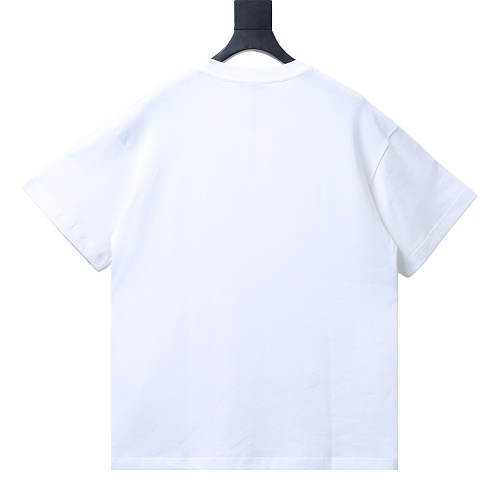 Acne Studios Pocket 1996 Letter Print Distressed T-Shirt White