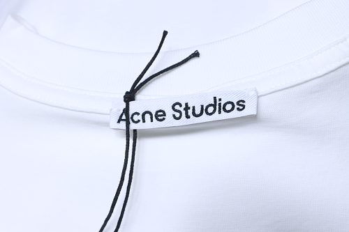 Acne Studios Pocket 1996 Letter Print Distressed T-Shirt White