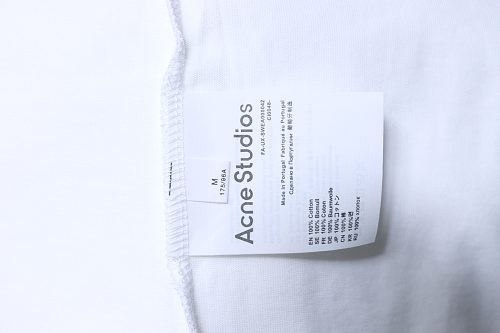 Acne Studios Pocket 1996 Letter Print Distressed T-Shirt White