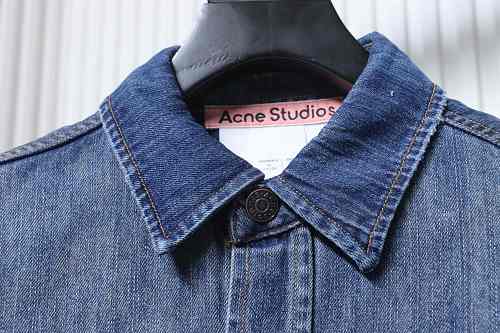 Acne Studios Splatter Distressed Washed Denim Shirt