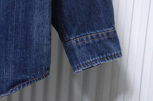 Acne Studios Splatter Distressed Washed Denim Shirt