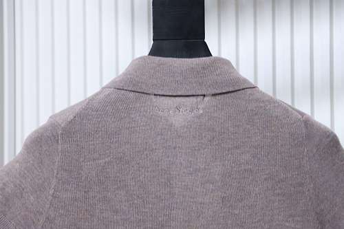 AcneStudios Faux Two-Piece Cashmere Knit Collared Polo Shirt