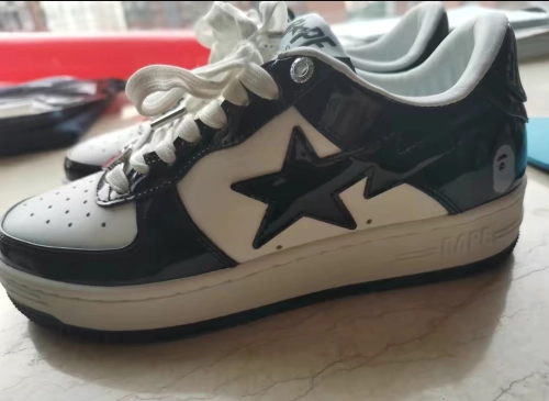 A Bathing Ape Bape Sta Low Black White 1H70-191-001 review 
