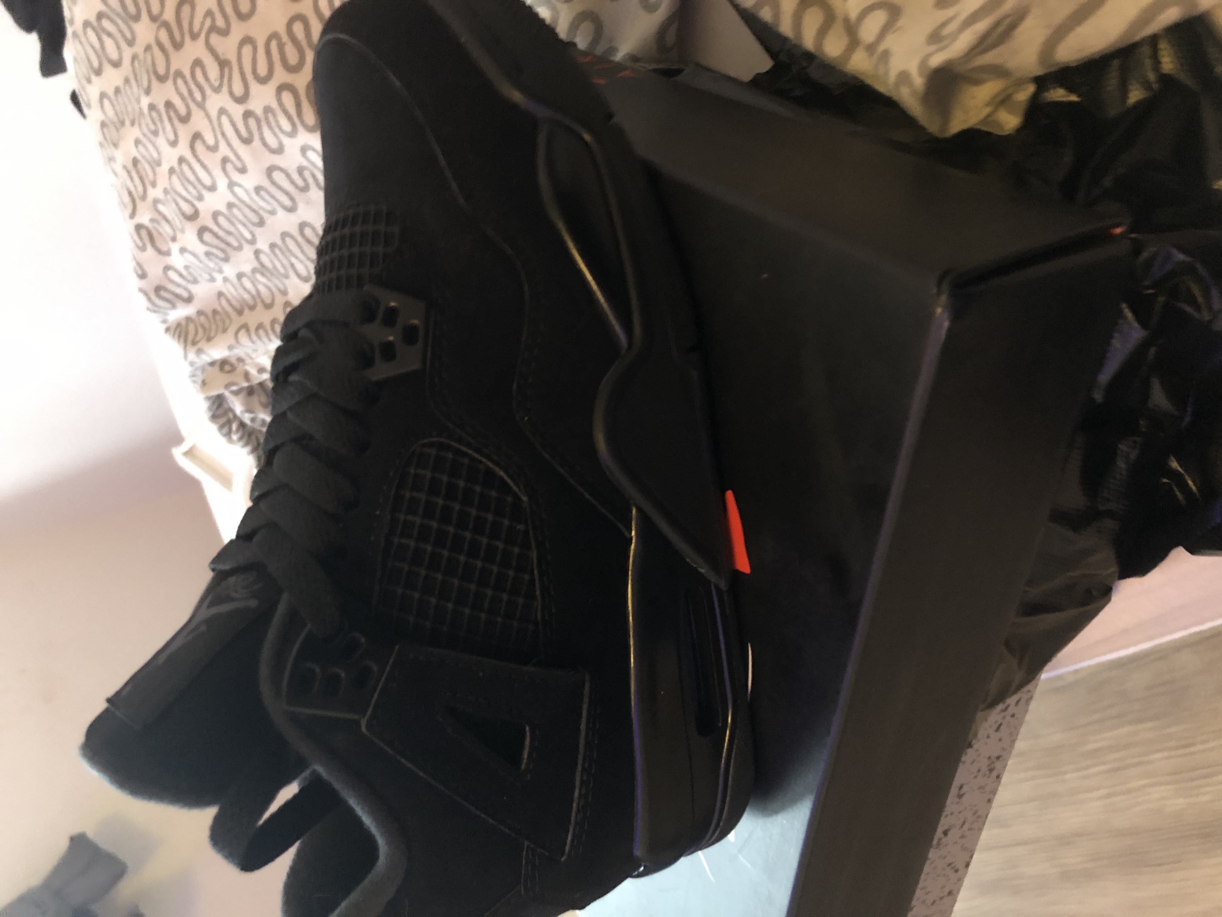 PK God Batch Air Jordan 4 Retro Black Cat CU1110-010 review Auron 00