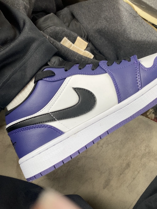 LJR Batch Air Jordan 1 Low Court Purple White 553558-500 review 