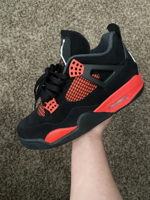 PK God Batch Air Jordan 4 Red Thunder CT8527-016 review 