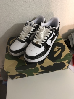 A Bathing Ape Bape Sta Low Black White 1H70-191-001 review William