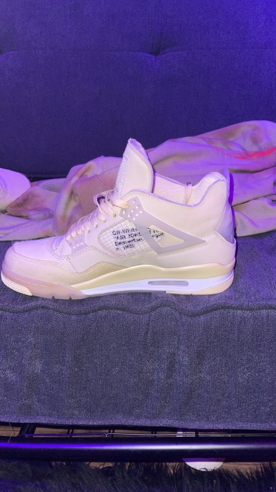 PK God Batch Air Jordan 4 Retro Off-White Sail (W) CV9388-100（This item is women's size, please refer to EUR size when purchasing） review David 01