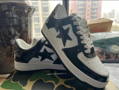 A Bathing Ape Bape Sta Low Black White 1H70-191-001 review Alex