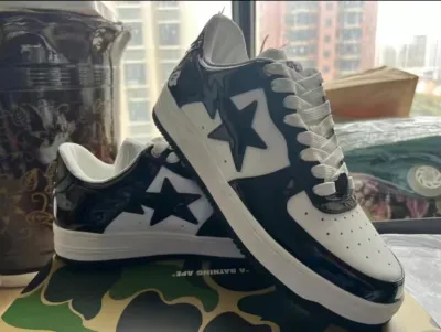 A Bathing Ape Bape Sta Low Black White 1H70-191-001 review Alex