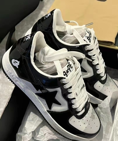 A Bathing Ape Bape Sta Low Black White 1H70-191-001 review James