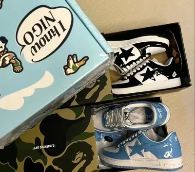 A Bathing Ape Bape Sta Low Black White 1H70-191-001 review Emma