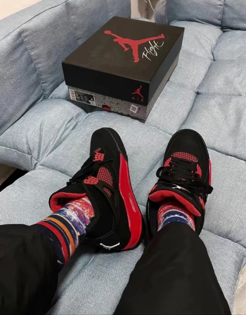 【Top PK God Batch】PK God Batch Air Jordan 4 Red Thunder CT8527-016 review 