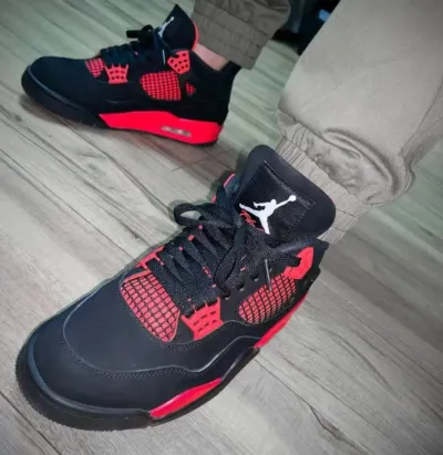 PK God Batch Air Jordan 4 Red Thunder CT8527-016 review Dylan 01