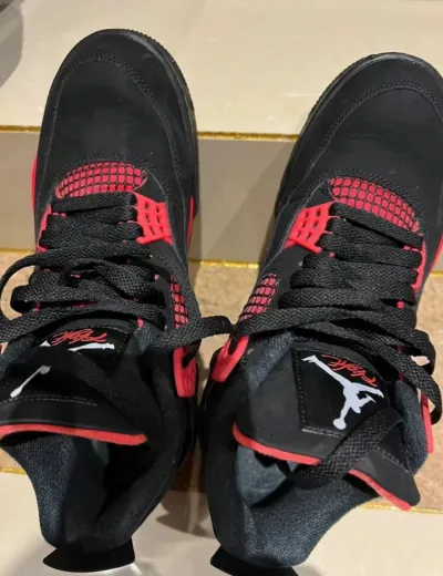 PK God Batch Air Jordan 4 Red Thunder CT8527-016 review Onyx
