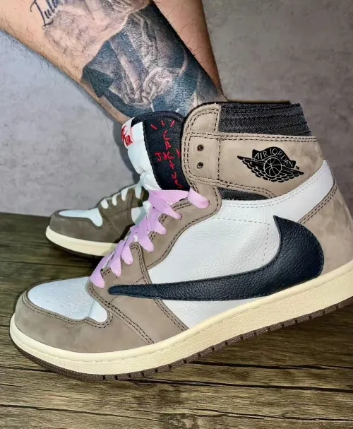 PK God Batch Travis Scott x Air Jordan 1 High OG TS SP CD4487-100 review 