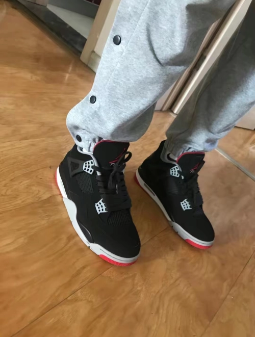 PK God Batch Air Jordan 4 Retro Bred 308497-060 review 