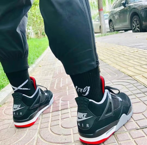 PK God Batch Air Jordan 4 Retro Bred 308497-060 review 