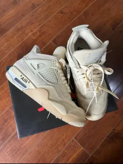 PK God Batch Air Jordan 4 Retro Off-White Sail (W) CV9388-100（This item is women's size, please refer to EUR size when purchasing） review Bonnie