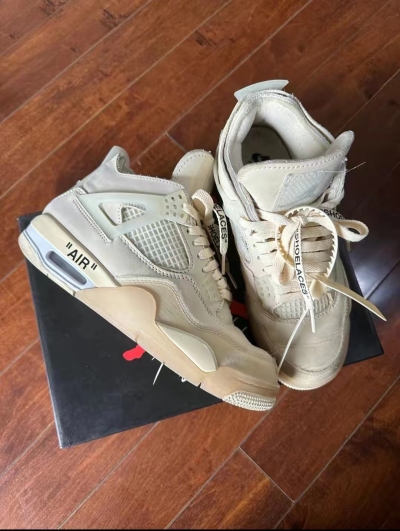 PK God Batch Air Jordan 4 Retro Off-White Sail (W) CV9388-100（This item is women's size, please refer to EUR size when purchasing） review Bonnie
