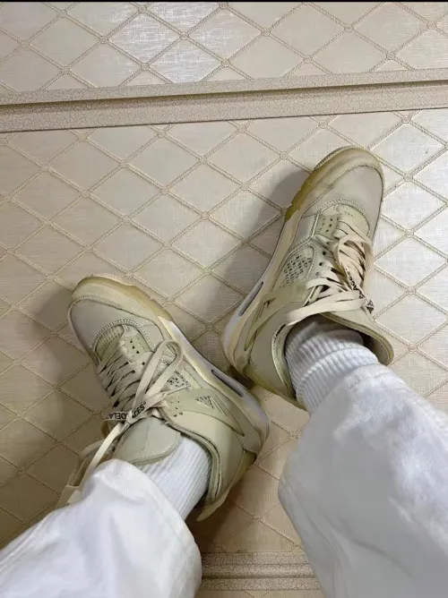 PK God Batch Air Jordan 4 Retro Off-White Sail (W) CV9388-100（This item is women's size, please refer to EUR size when purchasing） review 