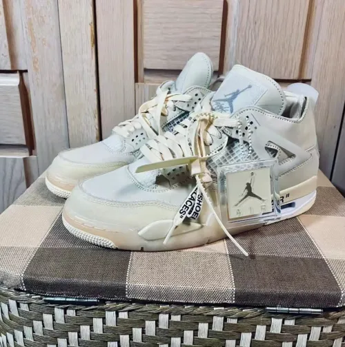 PK God Batch Air Jordan 4 Retro Off-White Sail (W) CV9388-100（This item is women's size, please refer to EUR size when purchasing） review 