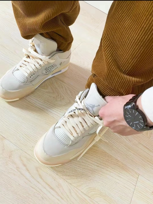 PK God Batch Air Jordan 4 Retro Off-White Sail (W) CV9388-100（This item is women's size, please refer to EUR size when purchasing） review 