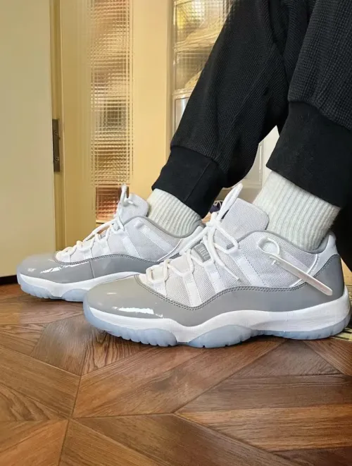 PK God Batch Air Jordan 11 Low “Cement Grey” AV2187-140 review 