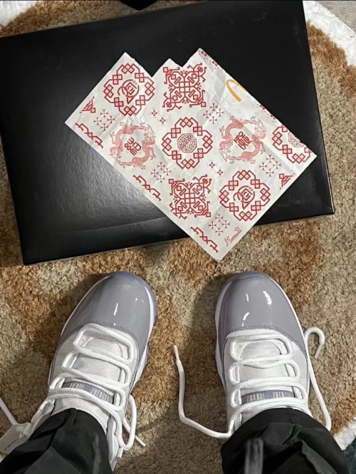PK God Batch Air Jordan 11 Low “Cement Grey” AV2187-140 review 
