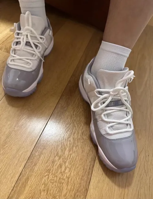 PK God Batch Air Jordan 11 Low “Cement Grey” AV2187-140 review 