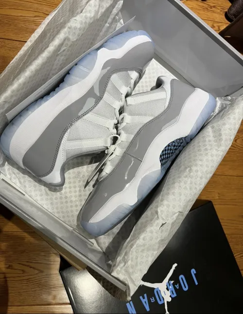 PK God Batch Air Jordan 11 Low “Cement Grey” AV2187-140 review 