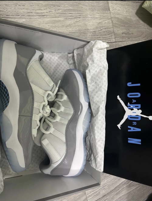 PK God Batch Air Jordan 11 Low “Cement Grey” AV2187-140 review 