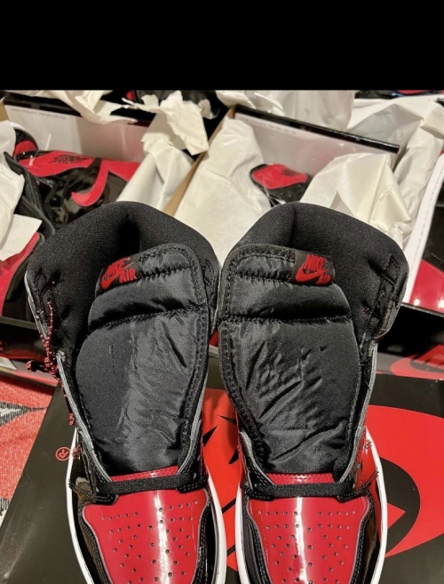 LJR Batch Air Jordan 1 Retro High OG Patent Bred  555088-063 review 