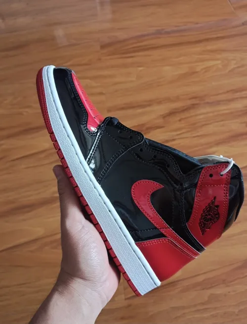 LJR Batch Air Jordan 1 Retro High OG Patent Bred  555088-063 review 